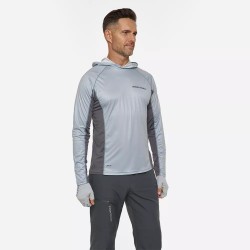 Лонгслив мужской с капюшоном Finntrail Wave Big Logo 6614 Grey, полиэстер, серый, размер 50-52 (L), 175-185 см