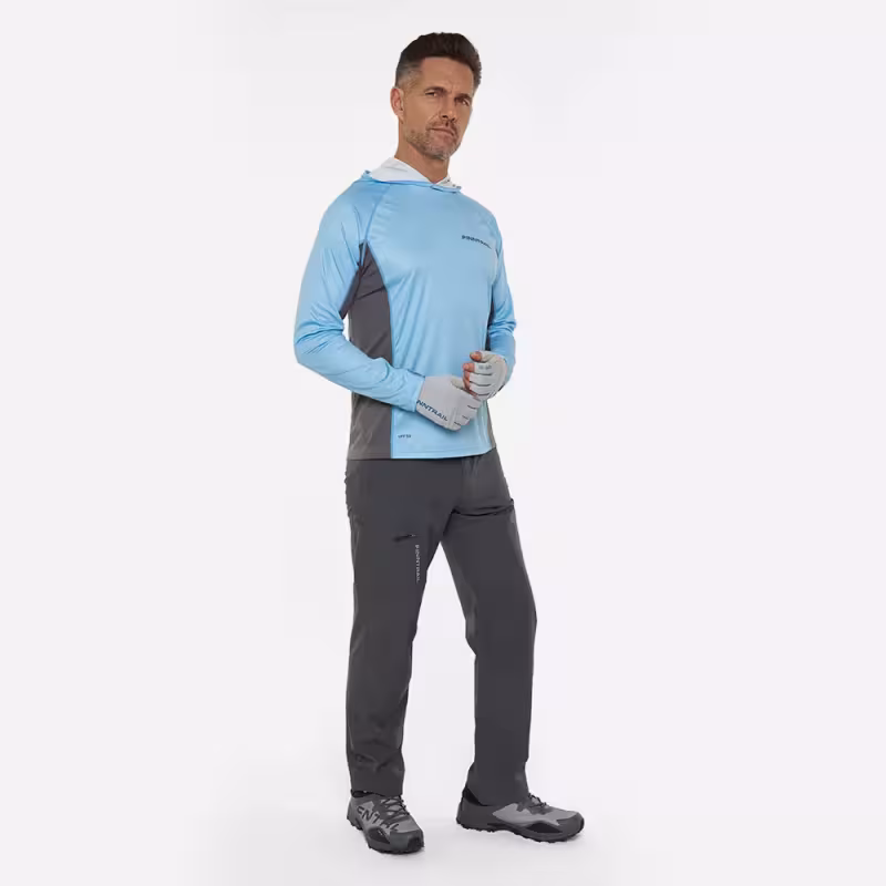 Лонгслив мужской с капюшоном Finntrail Wave Big Logo 6614 LightBlue, полиэстер, голубой, размер 48-50 (M), 170-180 см