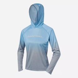 Лонгслив с капюшоном женский Finntrail Venus Hood W 6621 LightBlue, полиэстер, голубой, размер 48-50 (L), 170-180 см