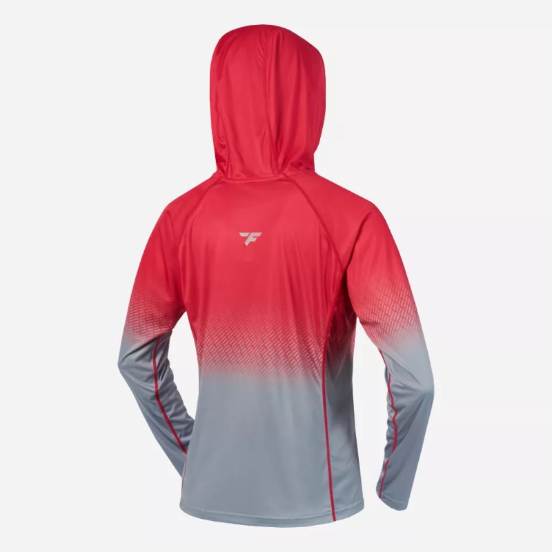 Лонгслив с капюшоном женский Finntrail Venus Hood W 6621 Rosy, полиэстер, красный, размер 42-44 (XS), 155-165 см