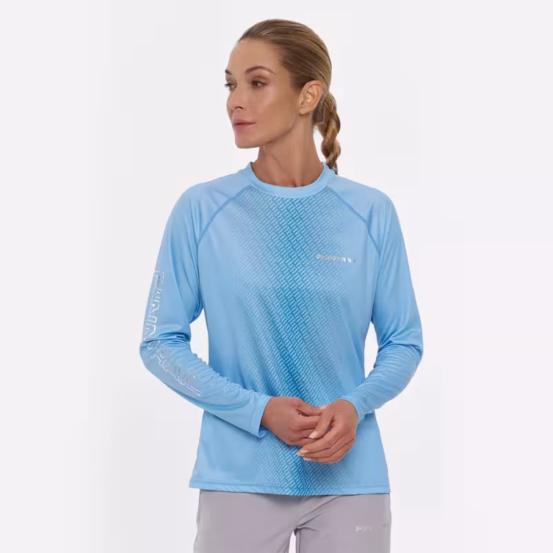 Лонгслив женский Finntrail Venus W 6620 LightBlue, полиэстер, голубой, размер 42-44 (XS), 155-165 см