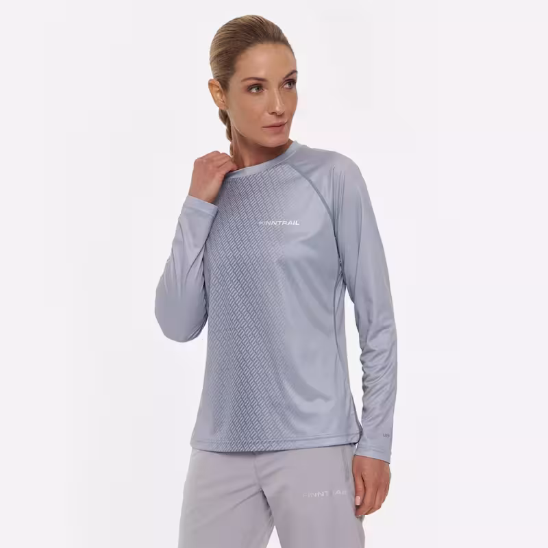 Лонгслив женский Finntrail Venus W 6620 Grey, полиэстер, серый, размер 42-44 (XS), 155-165 см