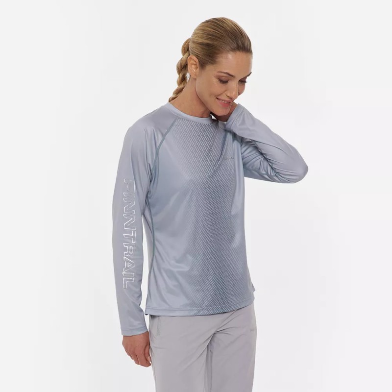 Лонгслив женский Finntrail Venus W 6620 Grey, полиэстер, серый, размер 44-46 (S), 160-170 см