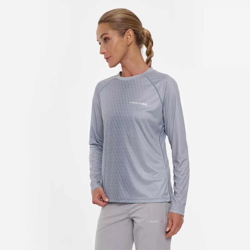 Лонгслив женский Finntrail Venus W 6620 Grey, полиэстер, серый, размер 44-46 (S), 160-170 см