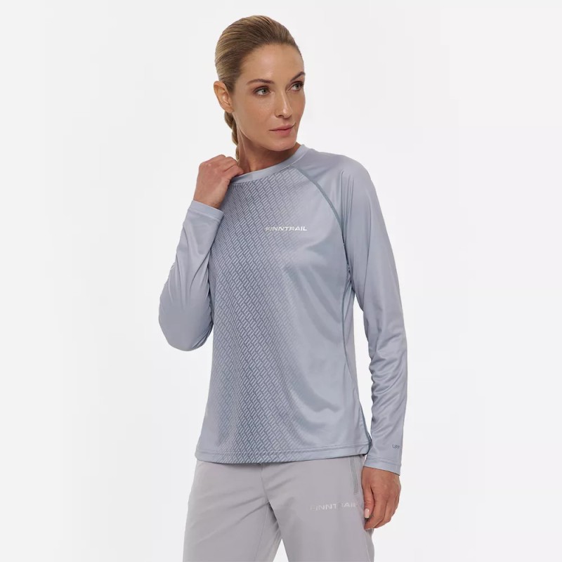 Лонгслив женский Finntrail Venus W 6620 Grey, полиэстер, серый, размер 44-46 (S), 160-170 см