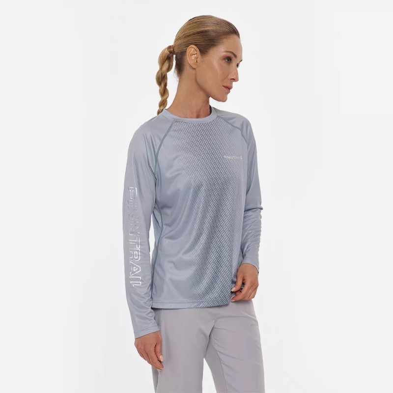 Лонгслив женский Finntrail Venus W 6620 Grey, полиэстер, серый, размер 44-46 (S), 160-170 см