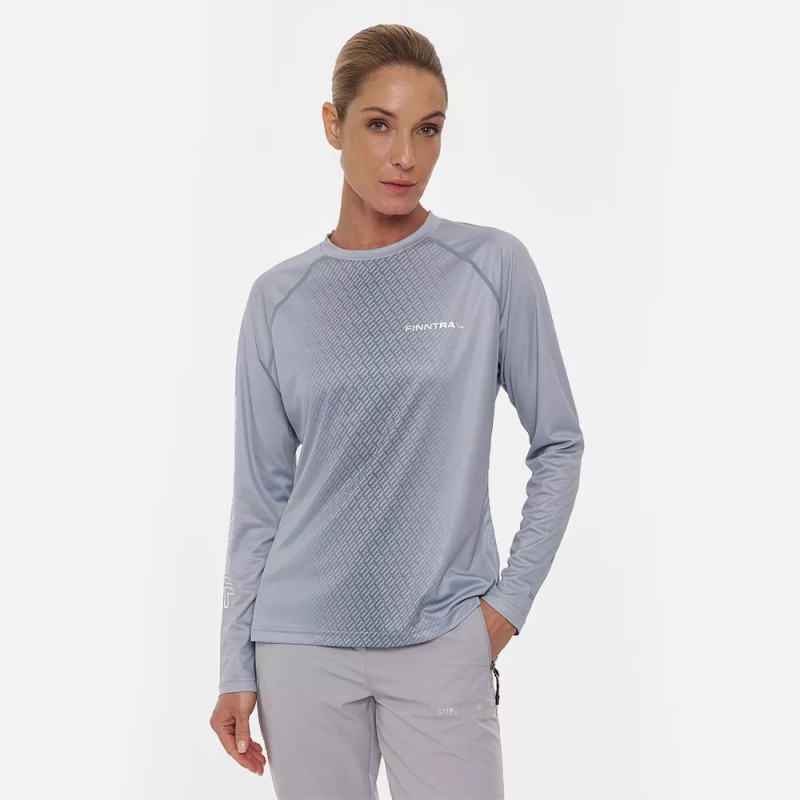 Лонгслив женский Finntrail Venus W 6620 Grey, полиэстер, серый, размер 46-48 (M), 165-175 см