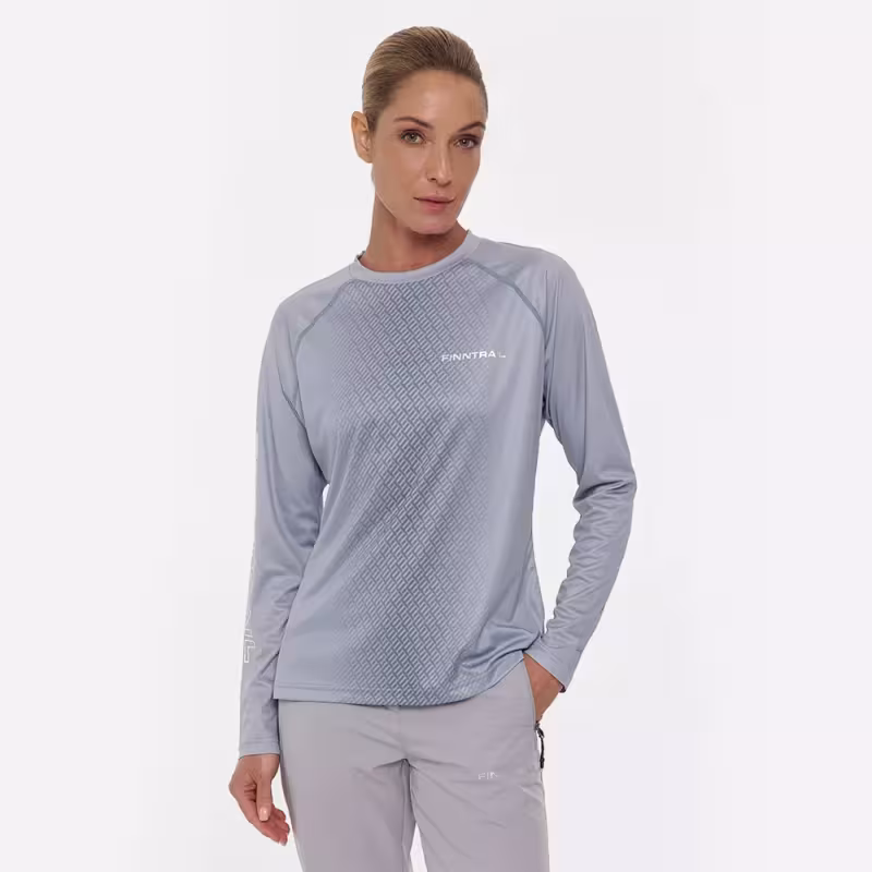 Лонгслив женский Finntrail Venus W 6620 Grey, полиэстер, серый, размер 48-50 (L), 170-180 см
