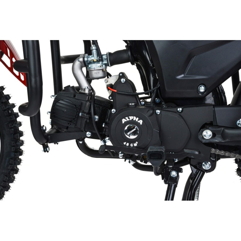 Мопед Motoland Alpha Forester RS 11, красный (колеса 17/17)