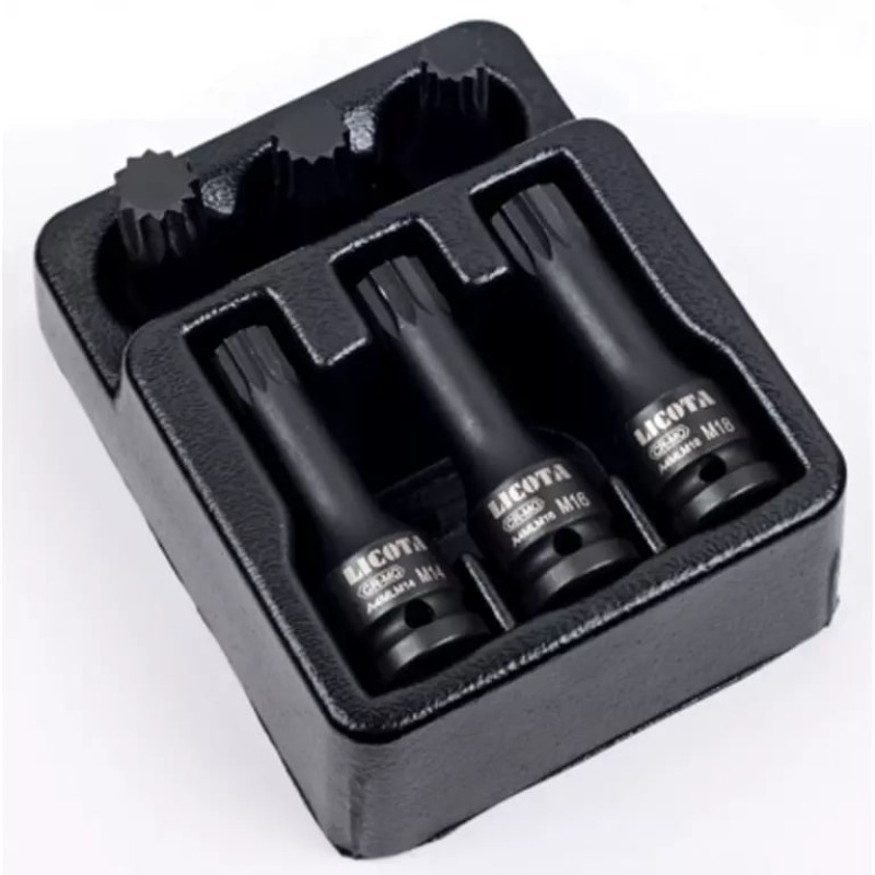 Набор головок Spline ударных для болта задней ступицы VAG Licota ATF-5214