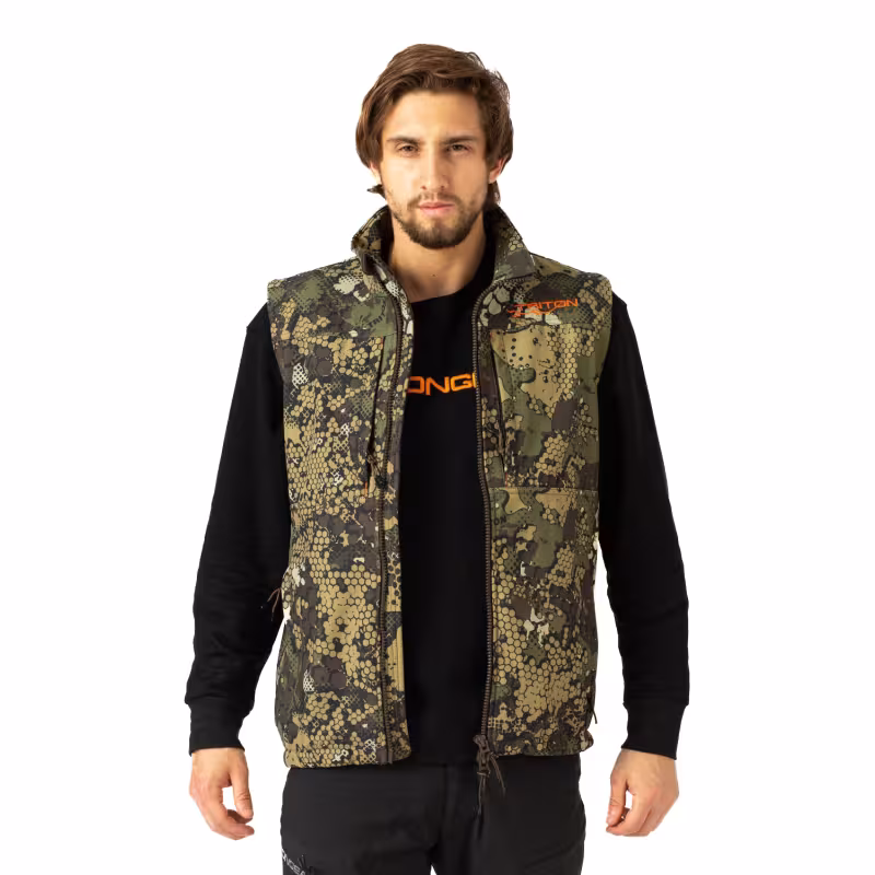 Жилет мужской Triton Gear Ridge, ткань Софтшелл, бежевый/зеленый, размер XL