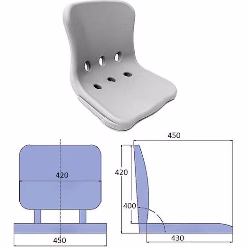 Сидение пластмассовое Easterner C12518-G