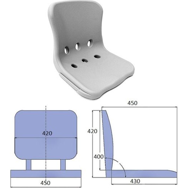 Сидение пластмассовое Easterner C12518-G