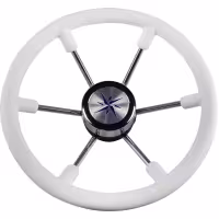 Колесо рулевое Volanti Luisi Leader Plast, белый, спицы серебряные, 360 мм