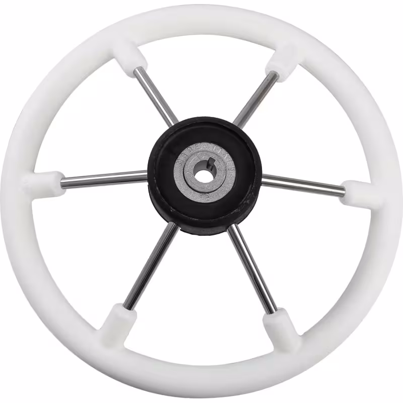 Колесо рулевое Volanti Luisi Leader Plast, белый, спицы серебряные, 360 мм