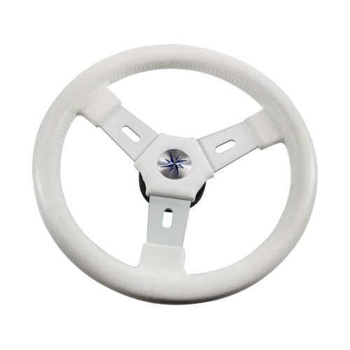 Колесо рулевое Volanti Luisi Elba, белый, спицы серебряные, 320 мм