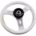 Колесо рулевое Volanti Luisi Elba, белый, спицы серебряные, 320 мм