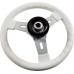 Колесо рулевое Volanti Luisi Elba, белый, спицы серебряные, 320 мм