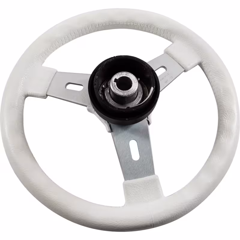 Колесо рулевое Volanti Luisi Elba, белый, спицы серебряные, 320 мм