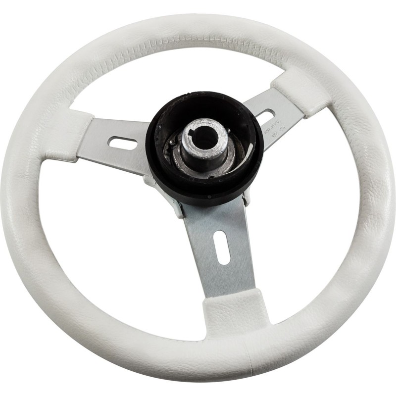 Колесо рулевое Volanti Luisi Elba, белый, спицы серебряные, 320 мм