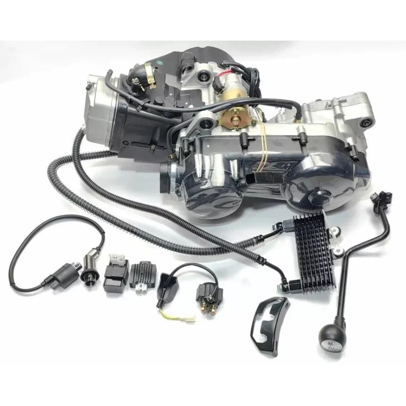 Двигатель для квадроцикла 161QMK (вариатор + реверс + радиатор), 200 куб.см