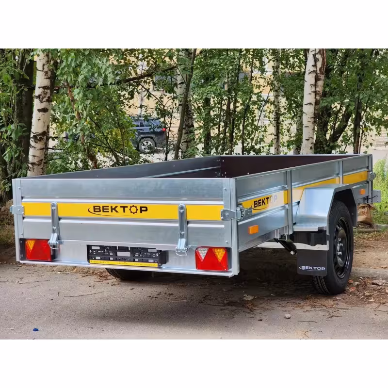 Прицеп бортовой одноосный Вектор Лав 81011С Евро, высокий борт