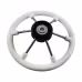 Колесо рулевое Volanti Luisi Leader Plast, белый, спицы серебряные, 330 мм