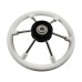 Колесо рулевое Volanti Luisi Leader Plast, белый, спицы серебряные, 330 мм