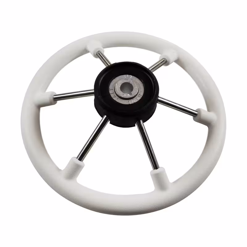 Колесо рулевое Volanti Luisi Leader Plast, белый, спицы серебряные, 330 мм