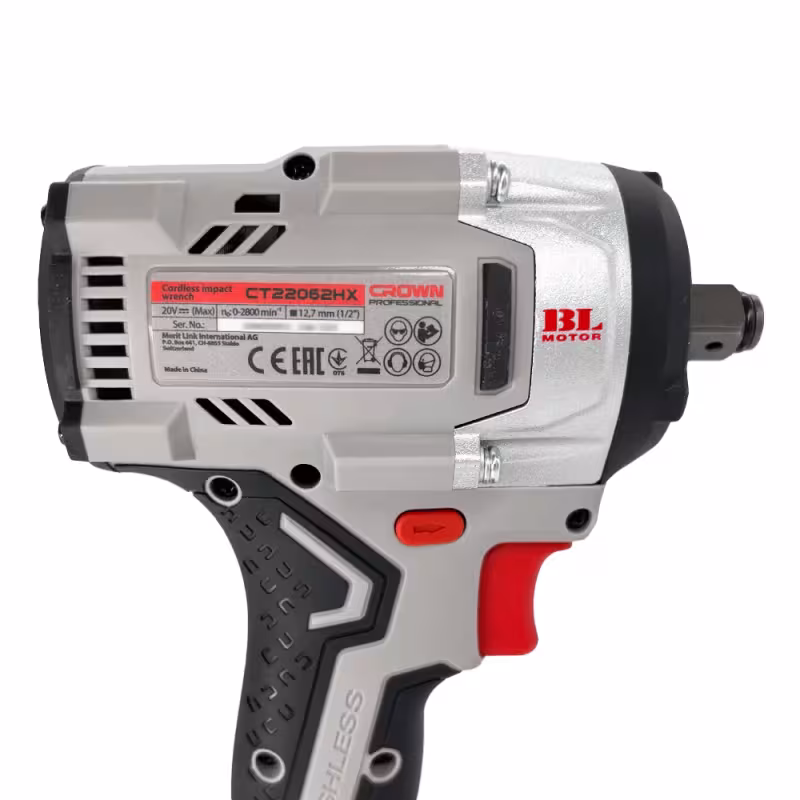 Гайковерт аккумуляторный ударный Crown CT22062HX-4 BMC