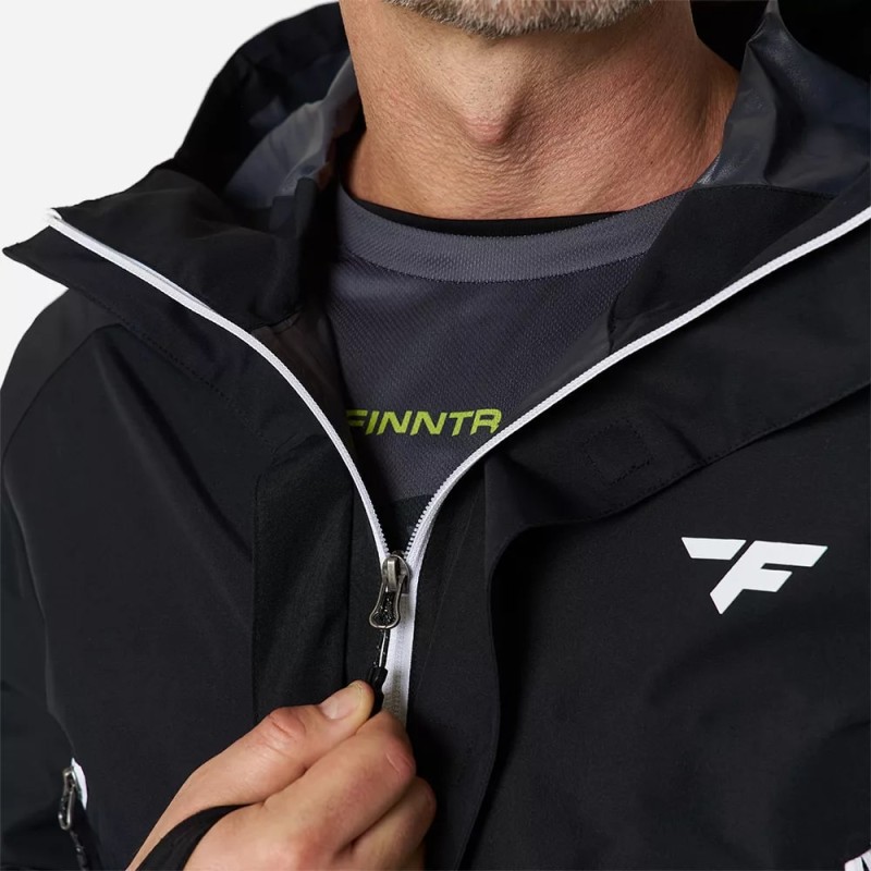 Плащ-дождевик Finntrail DryCoat 4020 Graphite, мембрана Hard-Tex, черный, размер 50-52 (L), 175-185 см