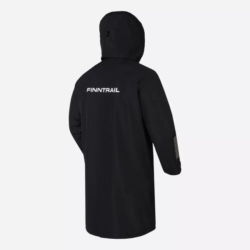Плащ-дождевик Finntrail DryCoat 4020 Graphite, мембрана Hard-Tex, черный, размер 50-52 (L), 175-185 см