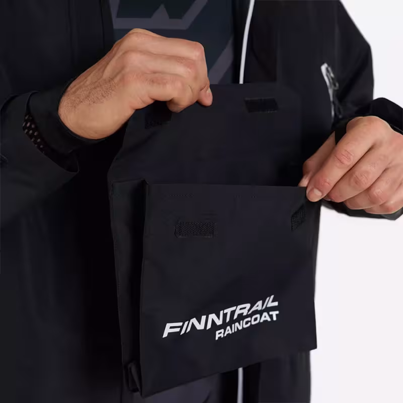Плащ-дождевик Finntrail DryCoat 4020 Graphite, мембрана Hard-Tex, черный, размер 54-56 (XL), 180-190 см