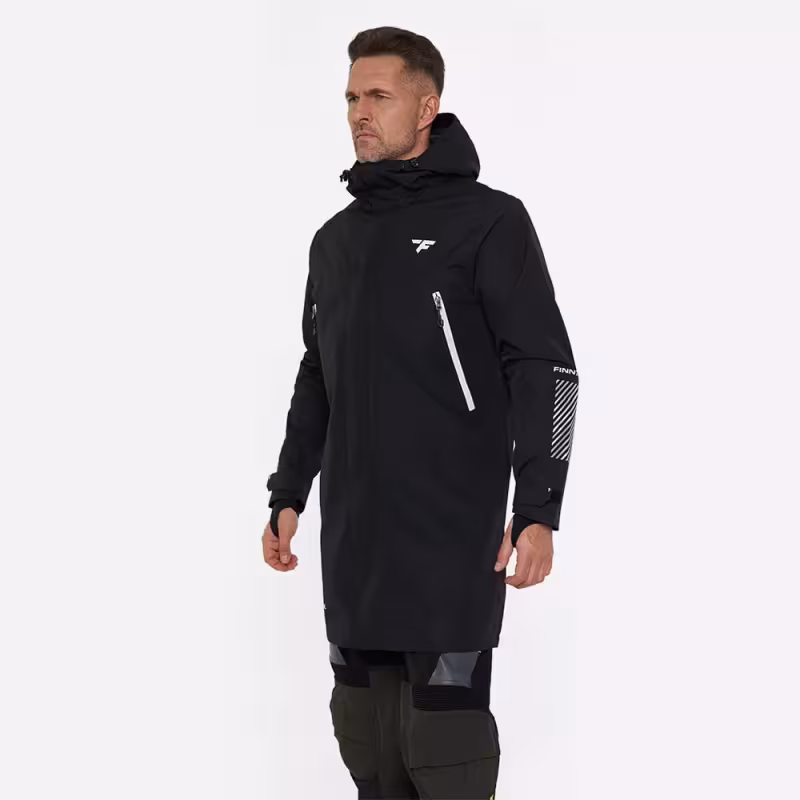 Плащ-дождевик Finntrail DryCoat 4020 Graphite, мембрана Hard-Tex, черный, размер 62-64 (XXXL), 190-200 см