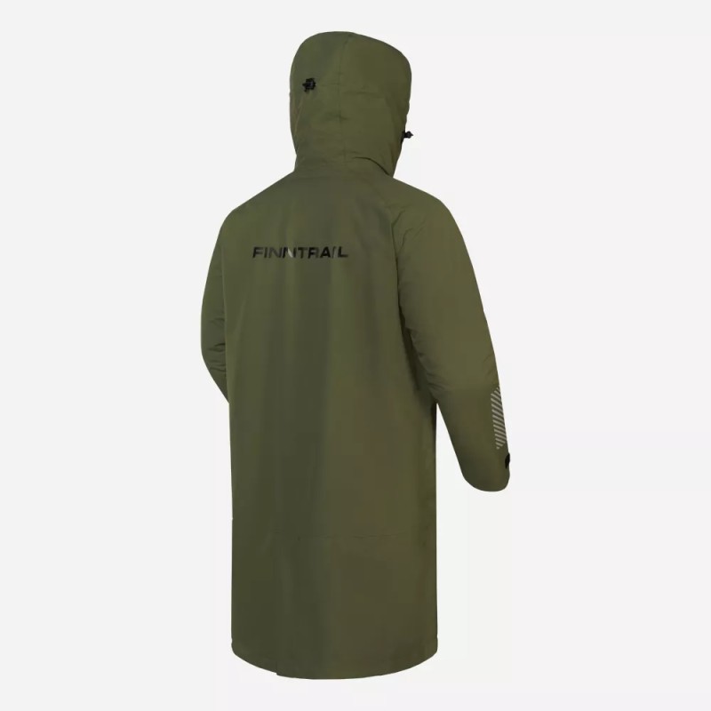 Плащ-дождевик Finntrail DryCoat 4020 Khaki, мембрана Hard-Tex, хаки, размер 48-50 (M), 170-180 см