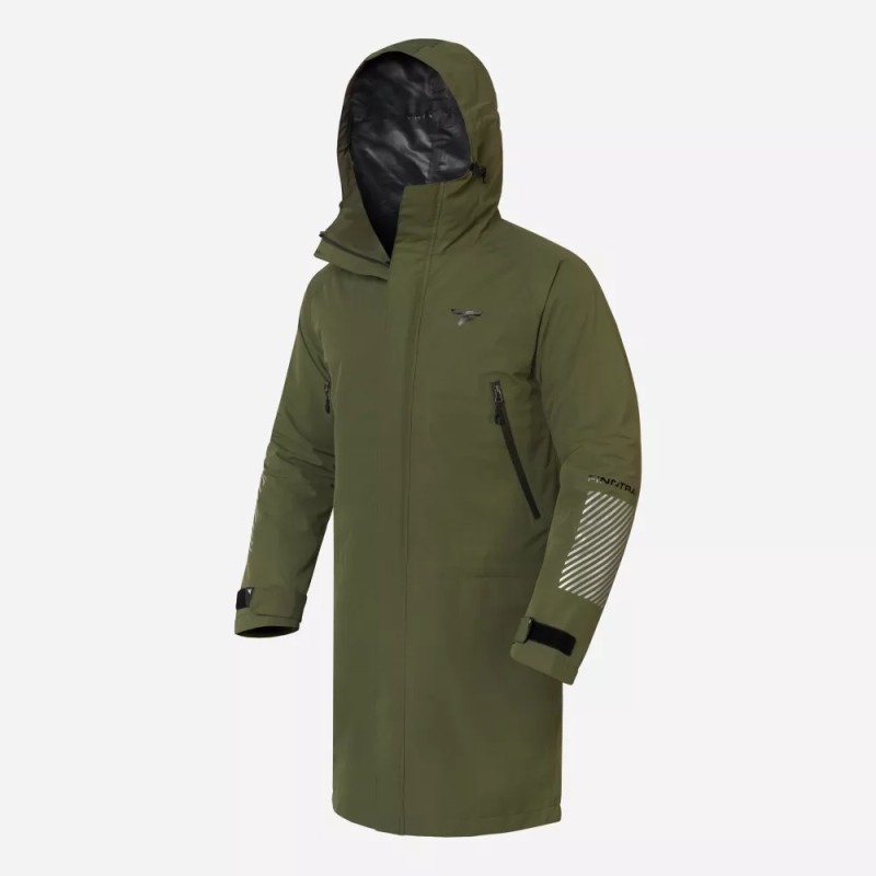 Плащ-дождевик Finntrail DryCoat 4020 Khaki, мембрана Hard-Tex, хаки, размер 54-56 (XL), 180-190 см
