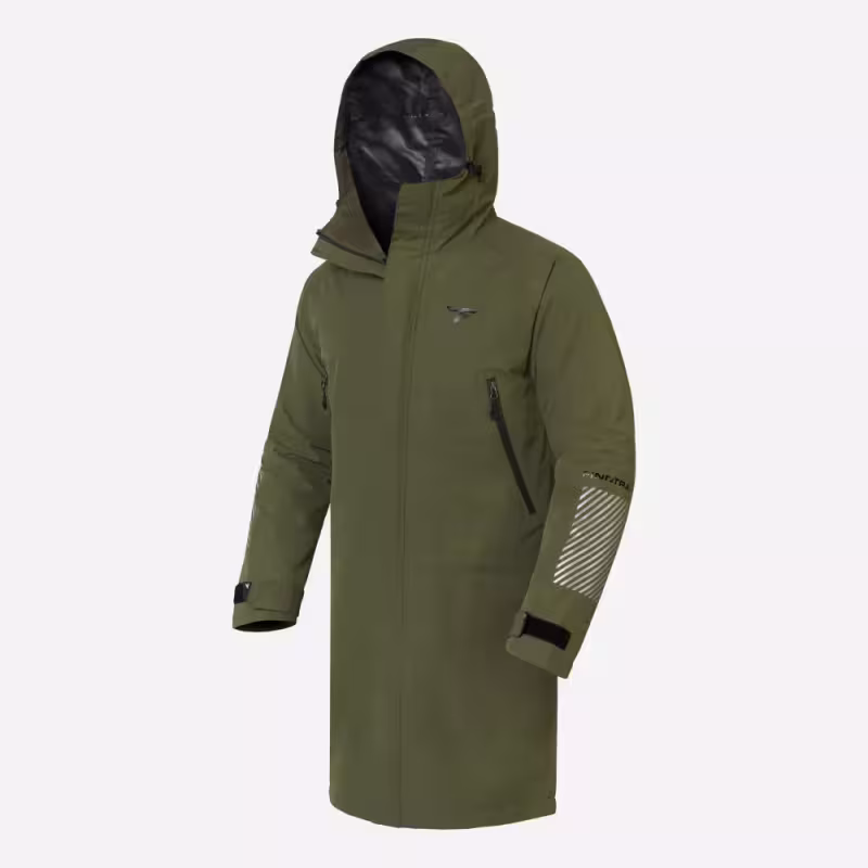Плащ-дождевик Finntrail DryCoat 4020 Khaki, мембрана Hard-Tex, хаки, размер 58-60 (XXL), 185-195 см