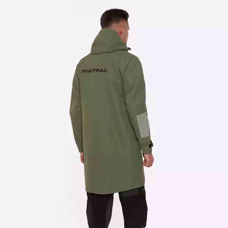 Плащ-дождевик Finntrail DryCoat 4020 Khaki, мембрана Hard-Tex, хаки, размер 58-60 (XXL), 185-195 см