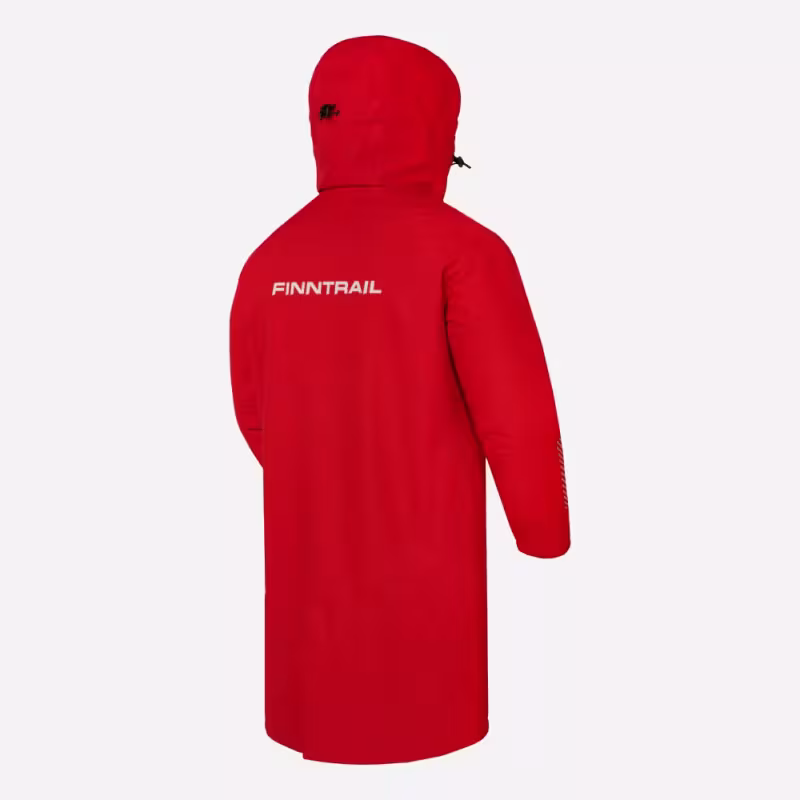 Плащ-дождевик Finntrail DryCoat 4020 Red, мембрана Hard-Tex, красный, размер 42-44 (XS), 160-170 см