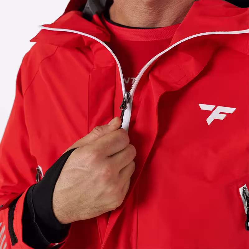 Плащ-дождевик Finntrail DryCoat 4020 Red, мембрана Hard-Tex, красный, размер 50-52 (L), 175-185 см