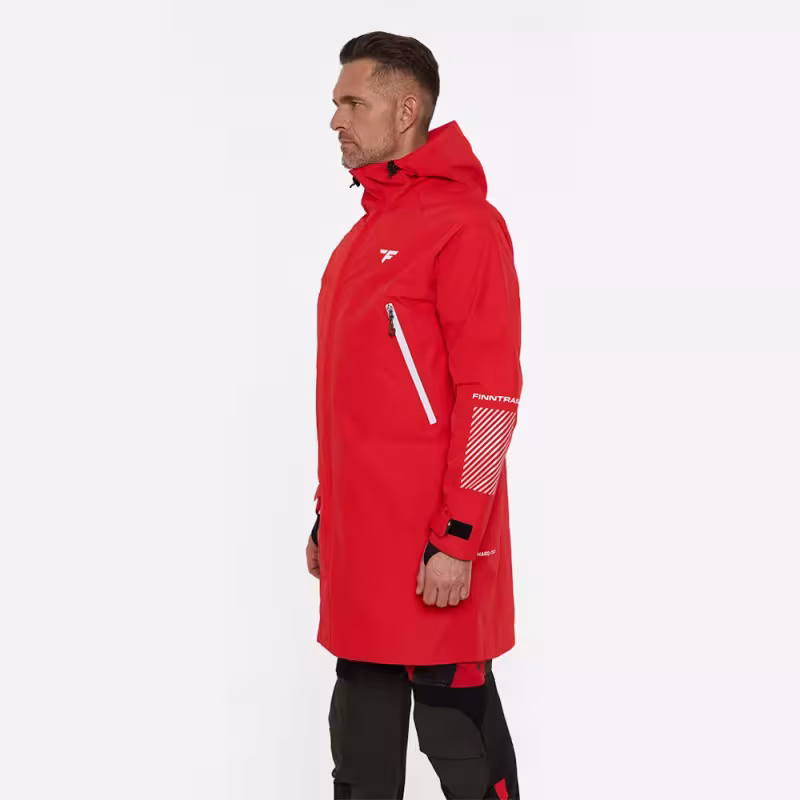 Плащ-дождевик Finntrail DryCoat 4020 Red, мембрана Hard-Tex, красный, размер 58-60 (XXL), 185-195 см