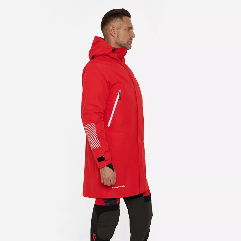 Плащ-дождевик Finntrail DryCoat 4020 Red, мембрана Hard-Tex, красный, размер 62-64 (XXXL), 190-200 см