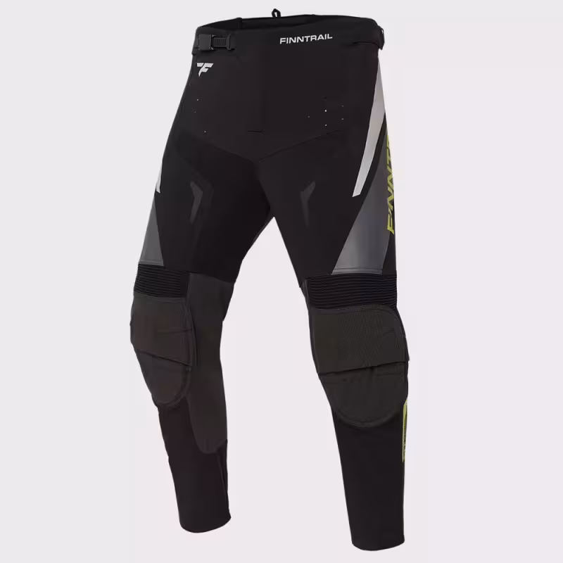 Мотобрюки мужские Finntrail Enduro 4610 Graphite, полиэстер, черный, размер 42-44 (XS), 160-170 см