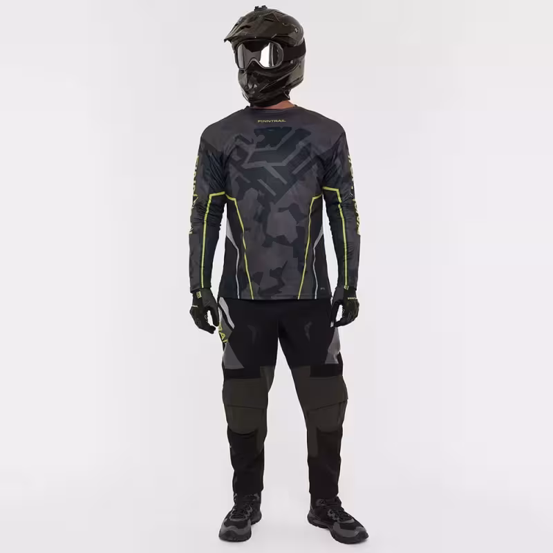 Мотобрюки мужские Finntrail Enduro 4610 Graphite, полиэстер, черный, размер 42-44 (XS), 160-170 см