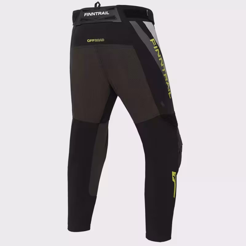 Мотобрюки мужские Finntrail Enduro 4610 Graphite, полиэстер, черный, размер 42-44 (XS), 160-170 см