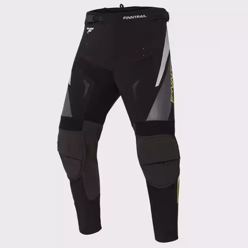 Мотобрюки мужские Finntrail Enduro 4610 Graphite, полиэстер, черный, размер 50-52 (L), 175-185 см
