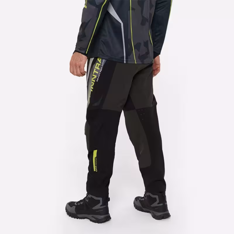 Мотобрюки мужские Finntrail Enduro 4610 Graphite, полиэстер, черный, размер 50-52 (L), 175-185 см