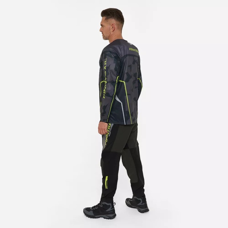 Мотобрюки мужские Finntrail Enduro 4610 Graphite, полиэстер, черный, размер 54-56 (XL), 180-190 см