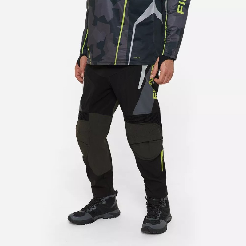 Мотобрюки мужские Finntrail Enduro 4610 Graphite, полиэстер, черный, размер 54-56 (XL), 180-190 см