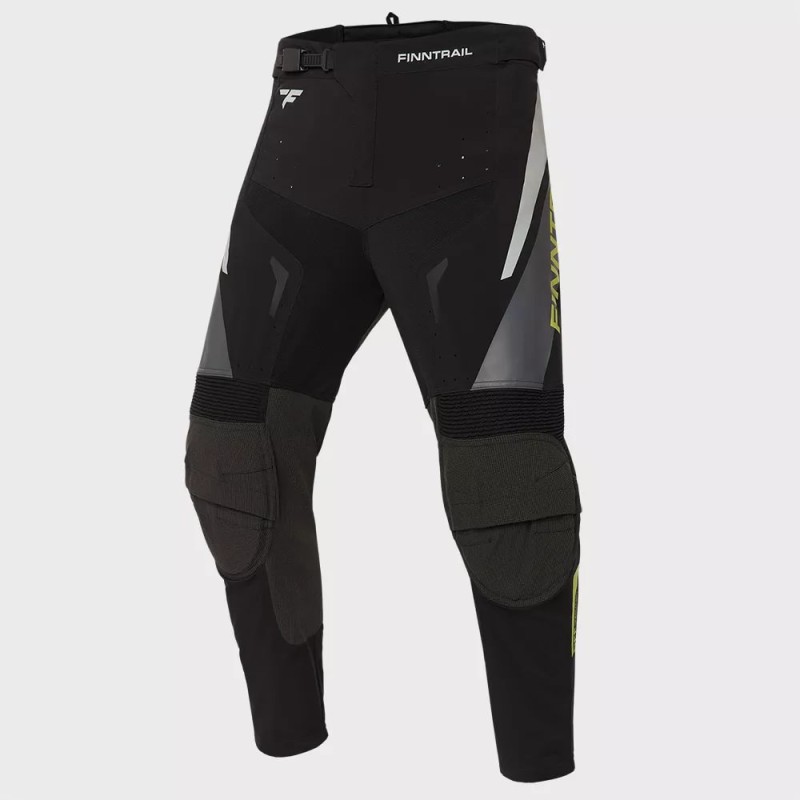 Мотобрюки мужские Finntrail Enduro 4610 Graphite, полиэстер, черный, размер 58-60 (XXL), 185-195 см
